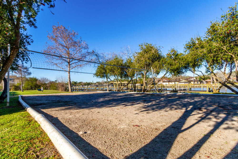 Sand volleyball court at Clear Lake Place in Houston, Texas