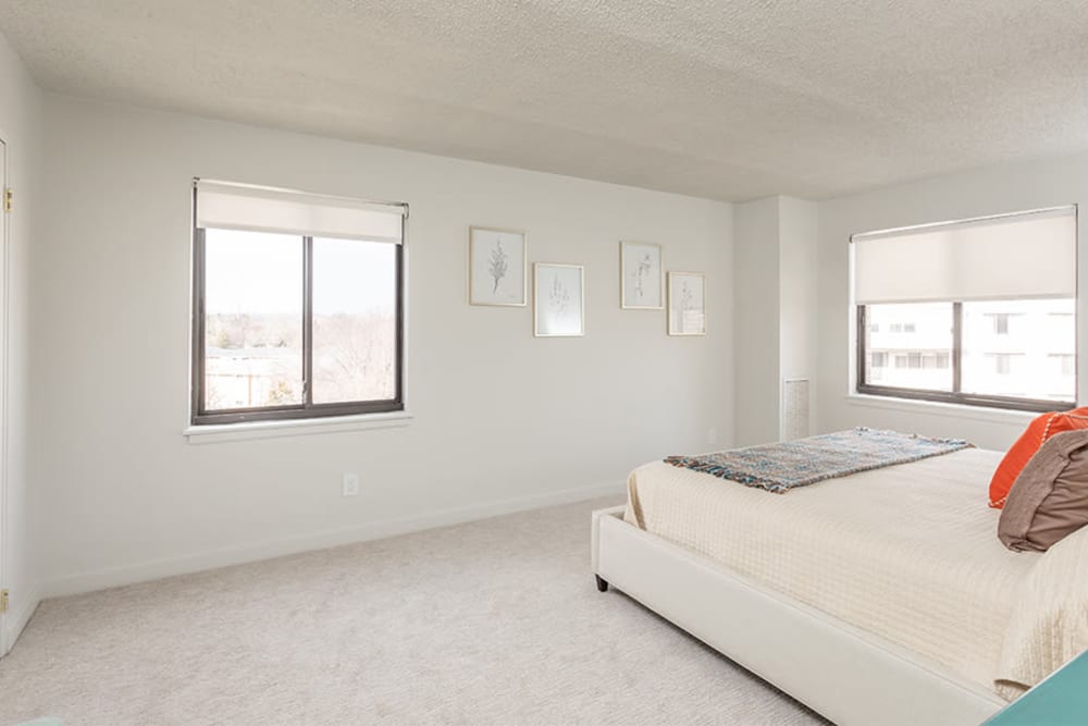 Master bedroom at The Venue in Rochester, New York