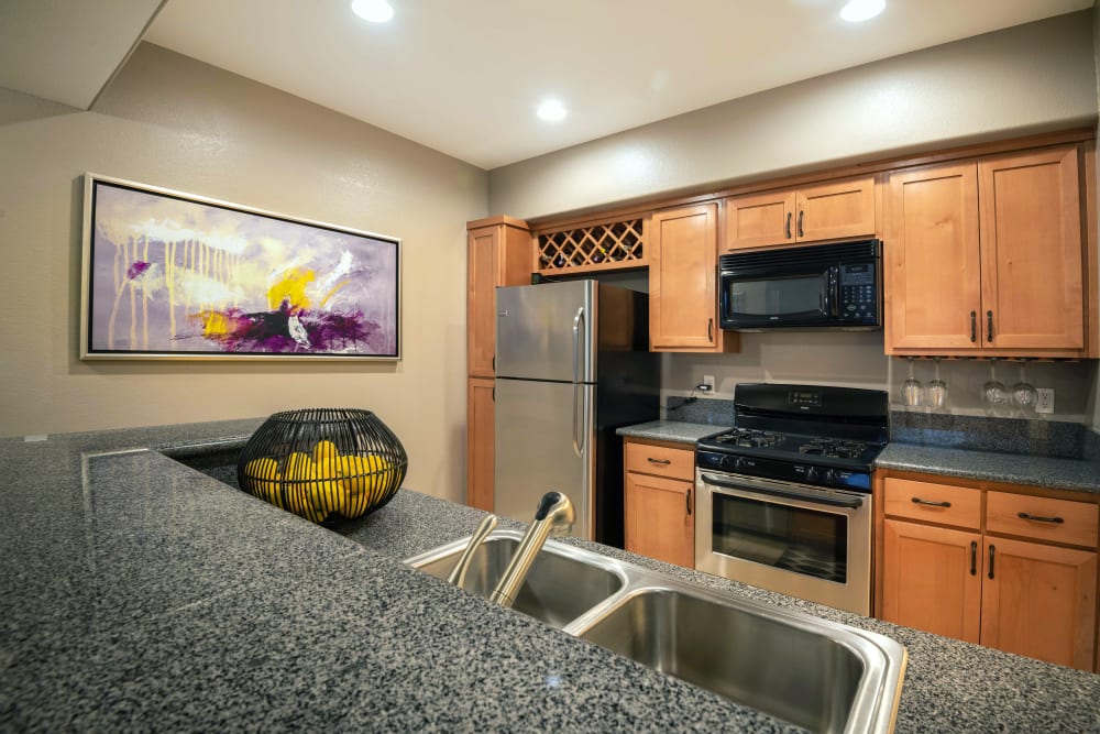 Kitchen at Norterra Canyon Apartments in North Las Vegas, Nevada