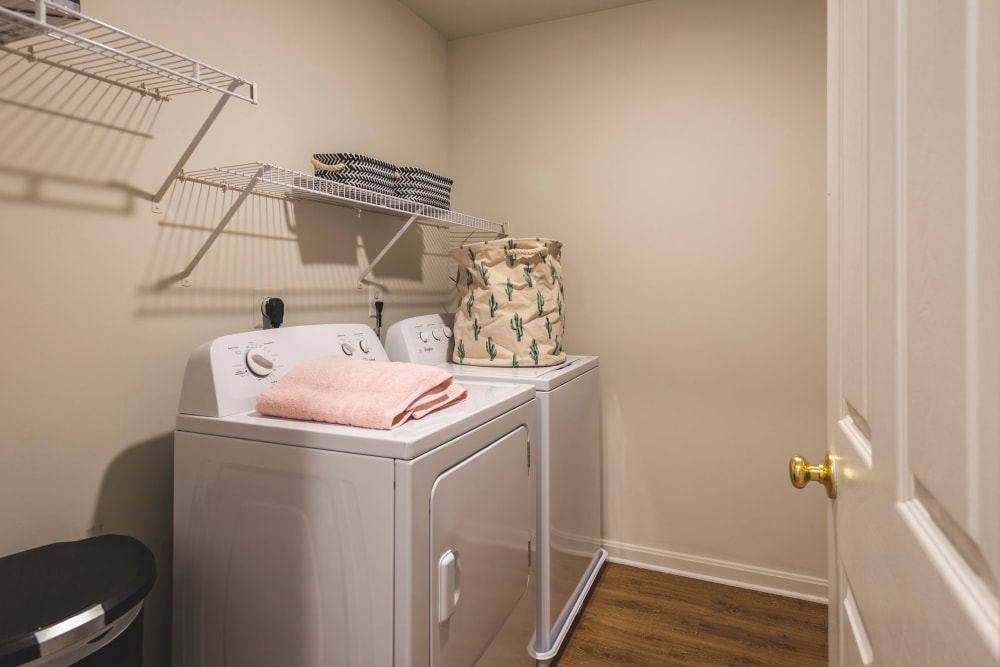 In-unit washer and dryer at Sunchase at James Madison in Harrisonburg, Virginia