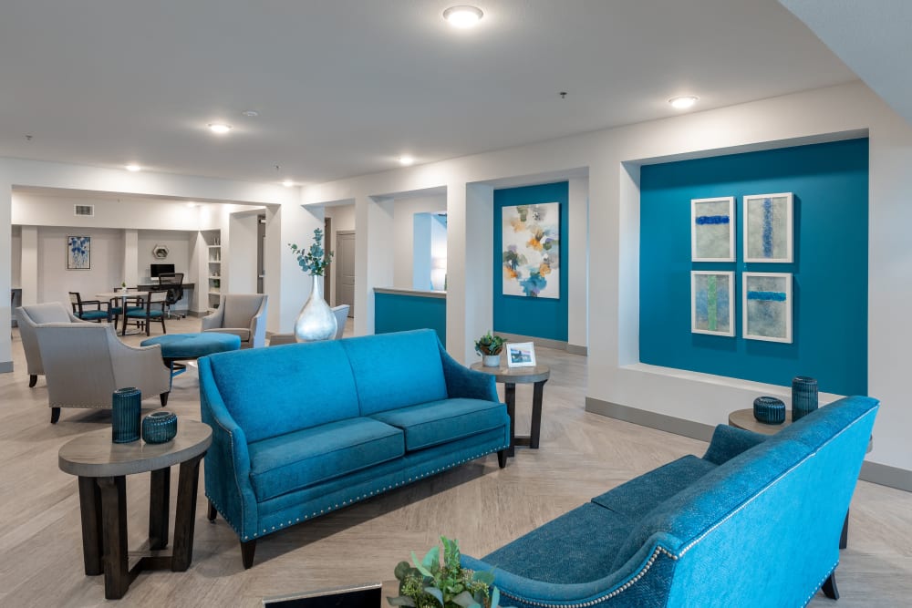 Lounge area with lots of high end furniture at The Luxe at Cedar Hill in Cedar Hill, Texas
