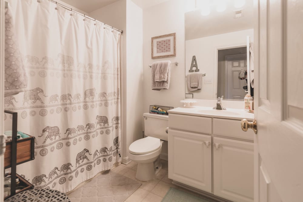 Luxurious bathroom at Belmont Landing in Farmville, Virginia 