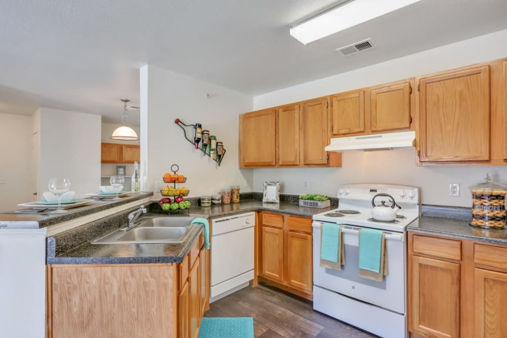Kitchen at Buffalo Run Apartments in Fort Collins, Colorado