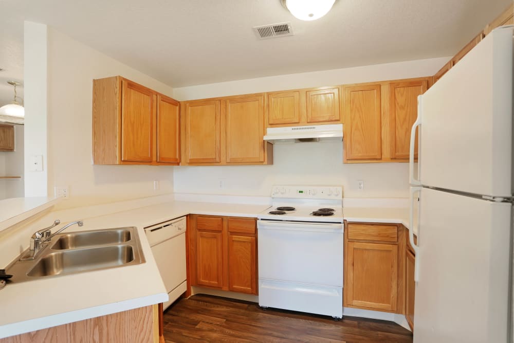 Spacious kitchen at Country Ranch Apartments in Fort Collins, Colorado