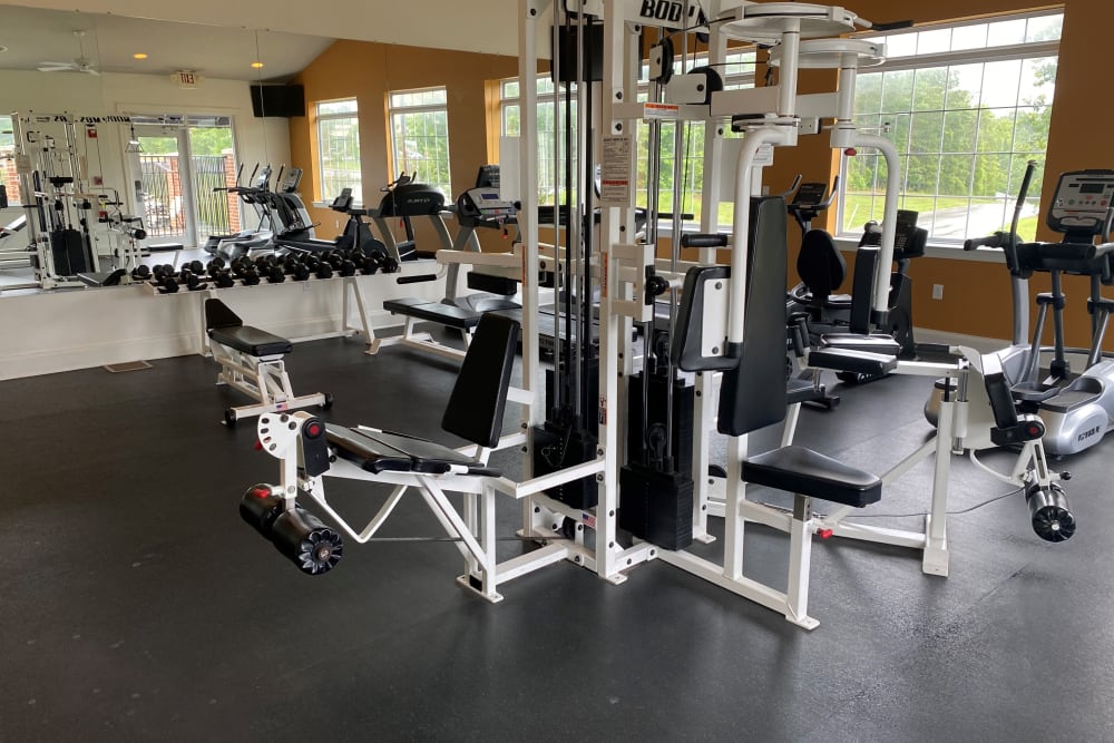 Fitness room at Belmont Landing in Farmville, Virginia