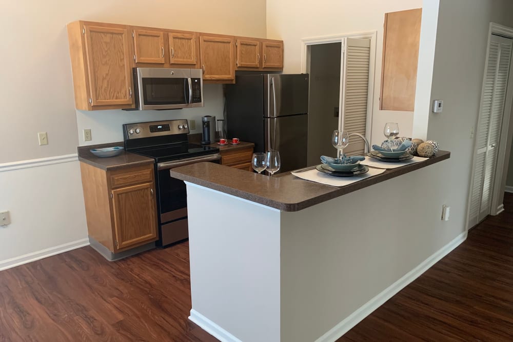 Open Kitchen at The Landings Apartments in Clifton Park, New York