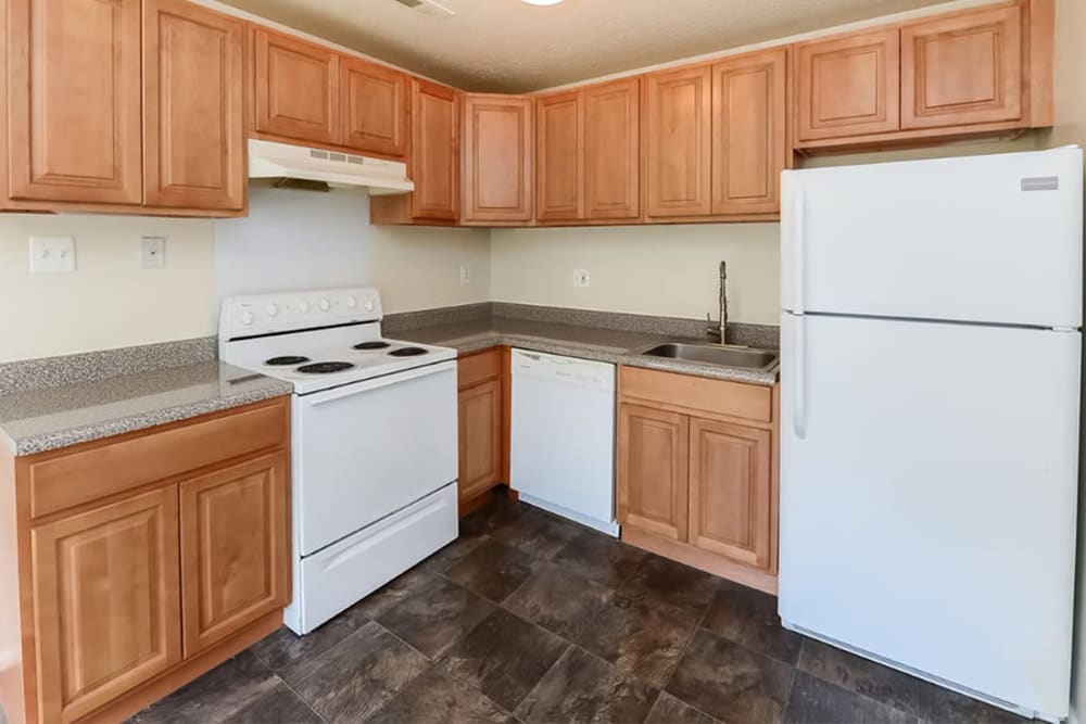 Fully-equipped kitchen at Westwood Gardens Apartment Homes in West Deptford, NJ