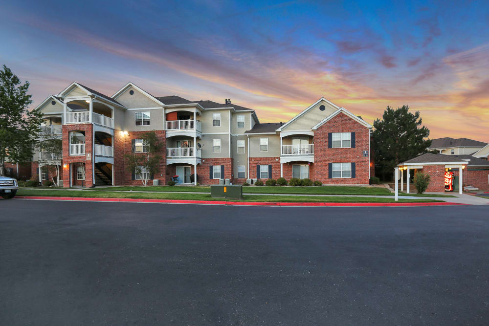 Exterior of Sterling Park Apartments in Brighton, CO