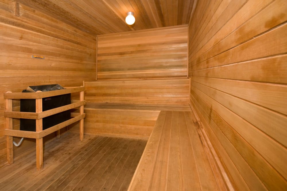 Onsite sauna at Rockbrook Creek in Lewisville, Texas