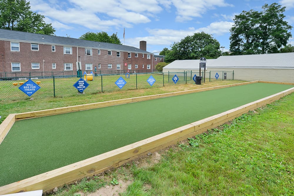 Fenced dog park at Elmwood Village Apartments & Townhomes in Elmwood Park, New Jersey