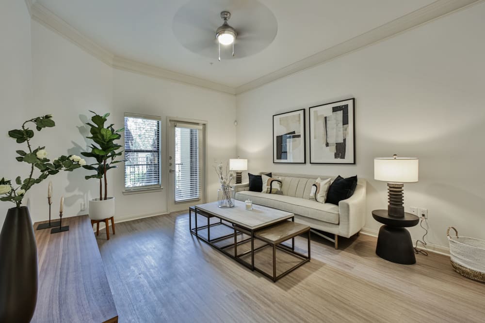Apartment living room at Broadstone Toscano in Houston, Texas