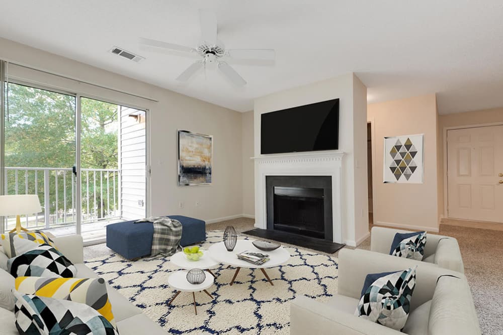 Living Room at Forest Oaks Apartment Homes in Rock Hill, South Carolina