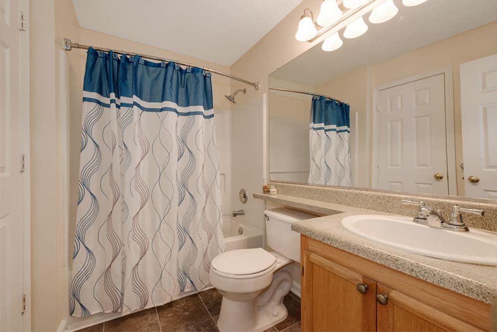 Bathroom at Forest Oaks Apartment Homes in Rock Hill, South Carolina