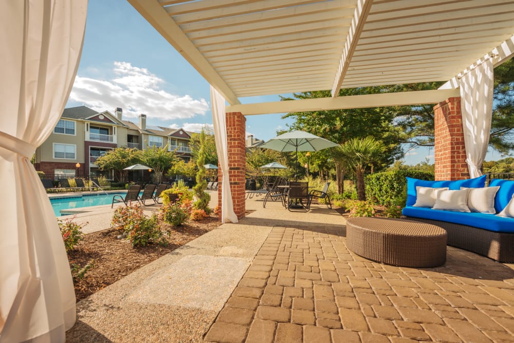 Patio space at Preston View in Morrisville, North Carolina