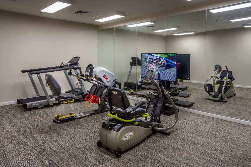 Fitness area at Harmony at Five Forks in Simpsonville, South Carolina