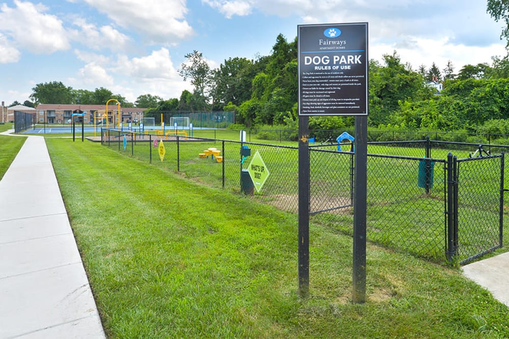 Dog park at The Fairways Apartment Homes in Blackwood, New Jersey