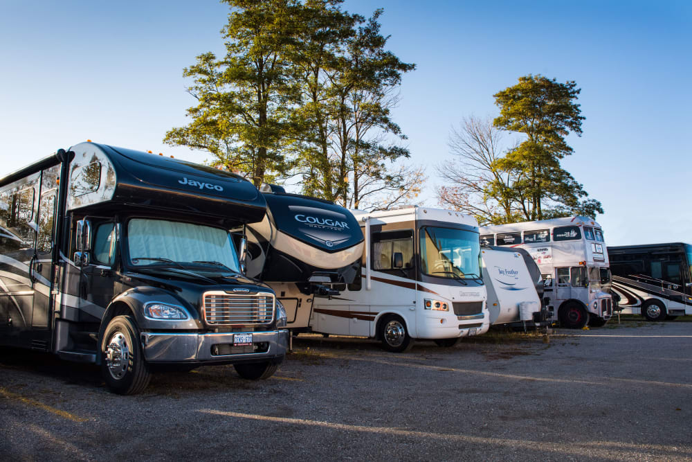 RV parking at Doane Road Storage in Queensville, Ontario