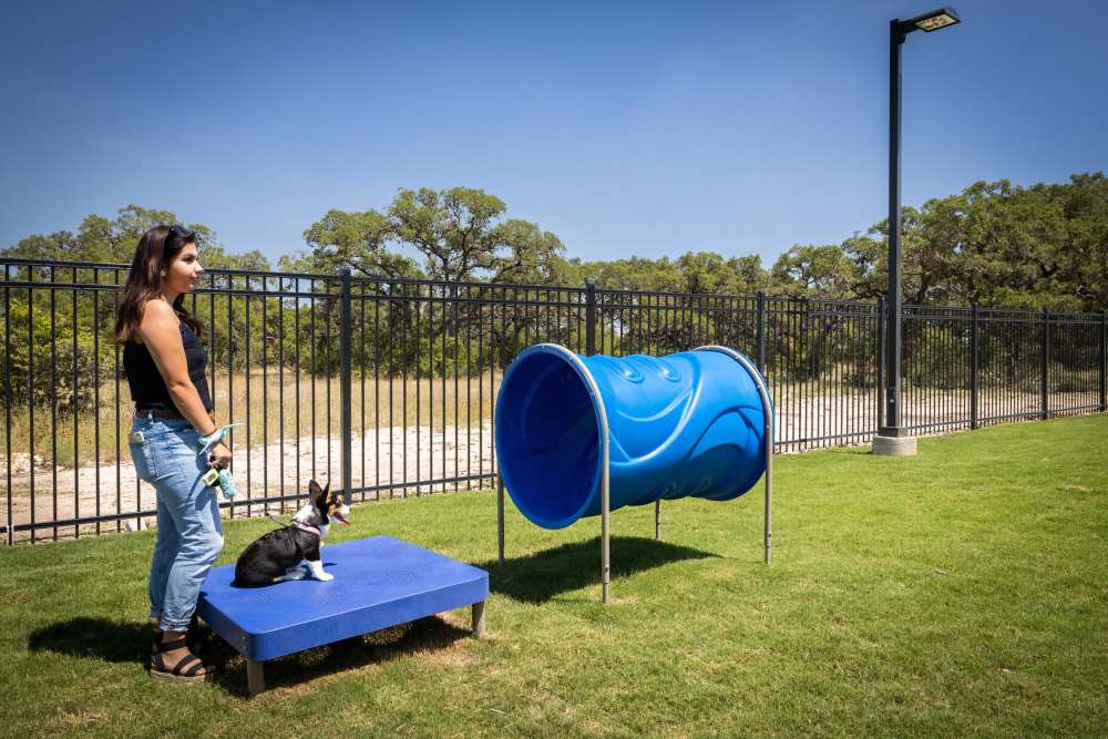 Dog park at The Abbey at Sonterra in San Antonio, Texas