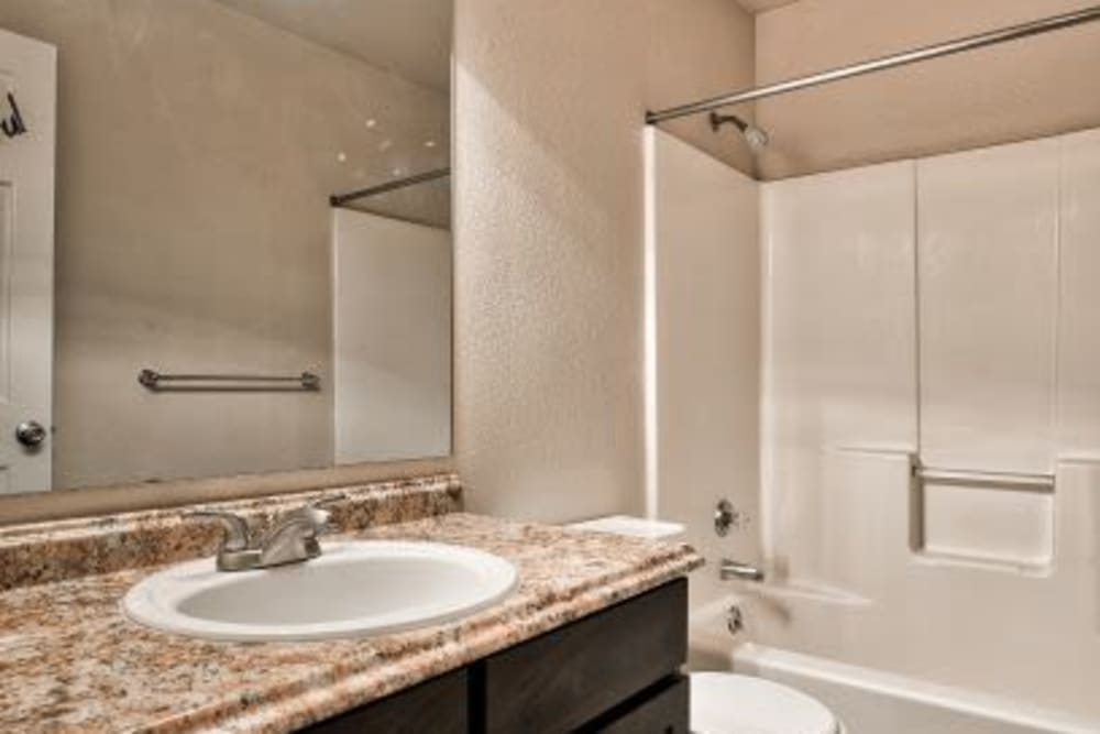 Bathroom at Cherry Lane Apartment Homes in Bountiful, Utah