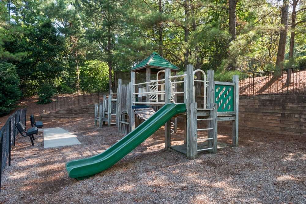 Play ground equipment she did buy mature trees at Bellingham Apartment Homes in Marietta, Georgia