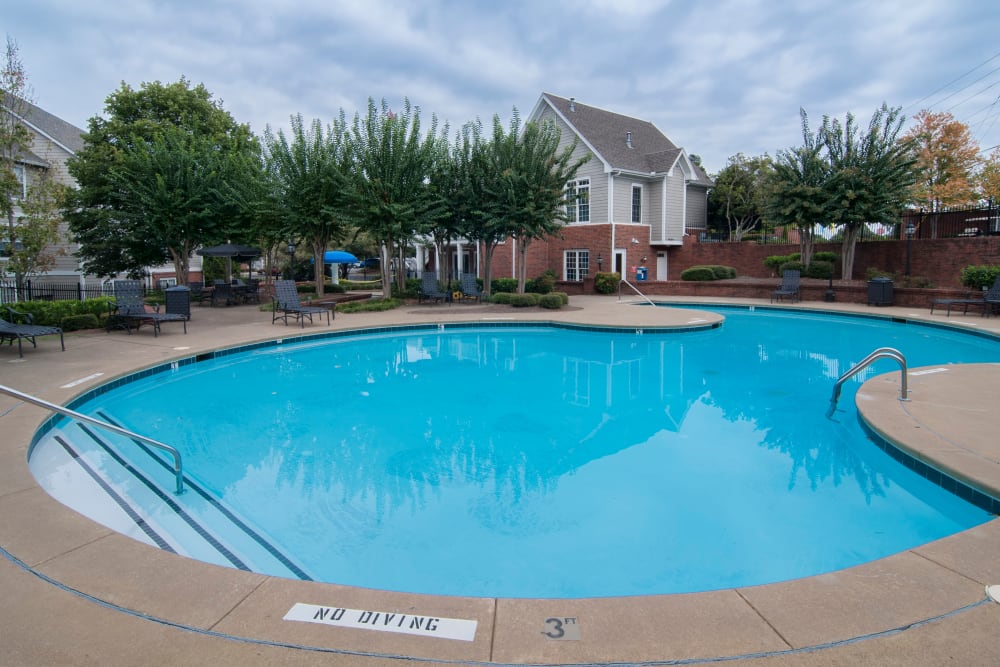 Outdoor community swimming pool at Bellingham Apartment Homes in Marietta, Georgia