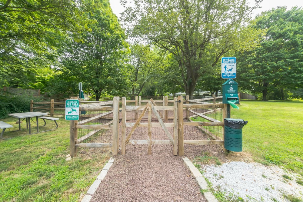 On site dog park at Cherokee Apartments in Philadelphia, Pennsylvania