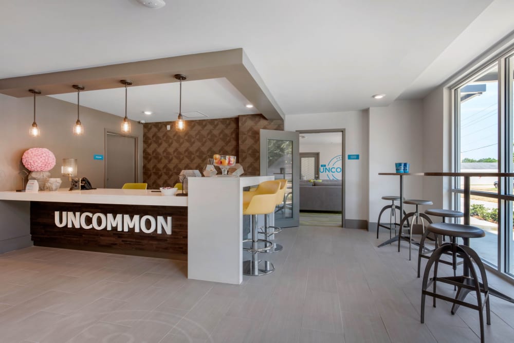 Lobby area at UNCOMMON Oxford in Oxford, Mississippi