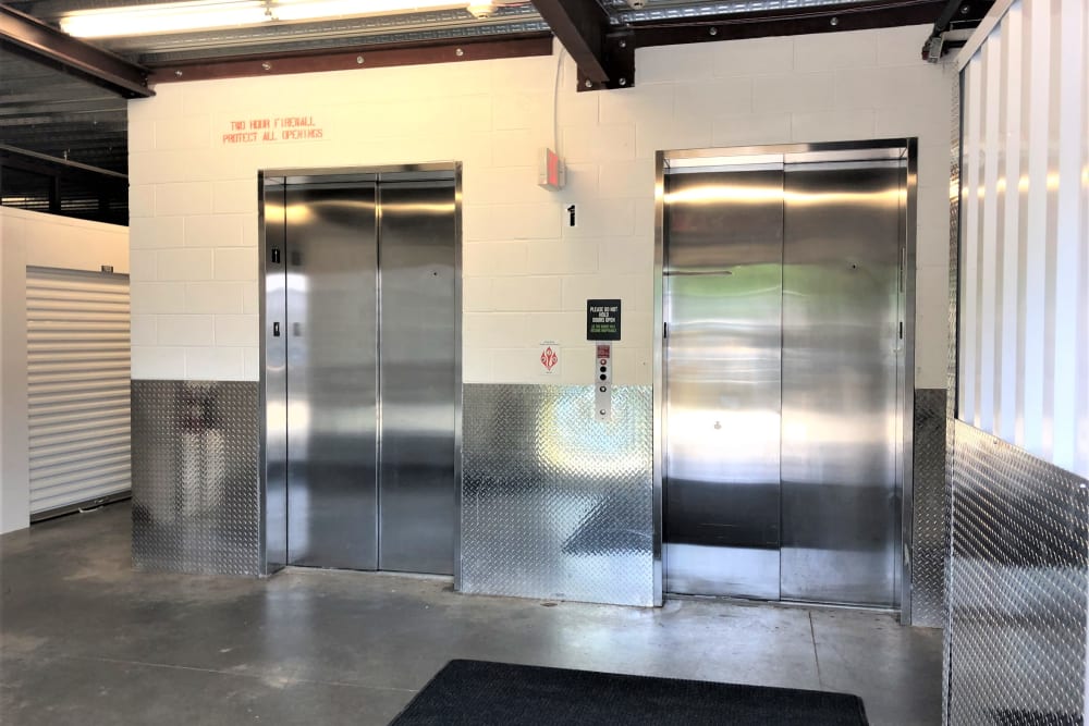 Elevator in the facility at My Neighborhood Storage Center in Durham, North Carolina