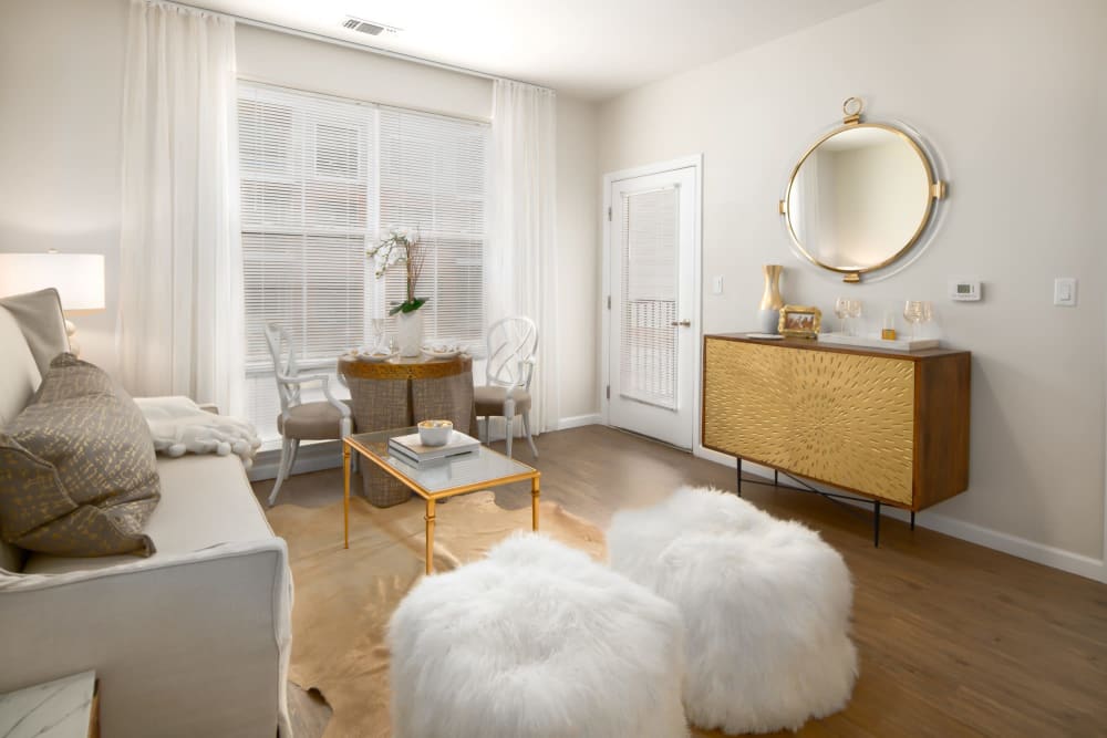 Living room at The Royal Belmont in Belmont, Massachusetts