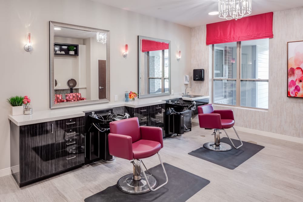 On-site hair salon at Aspired Living of La Grange in La Grange, Illinois