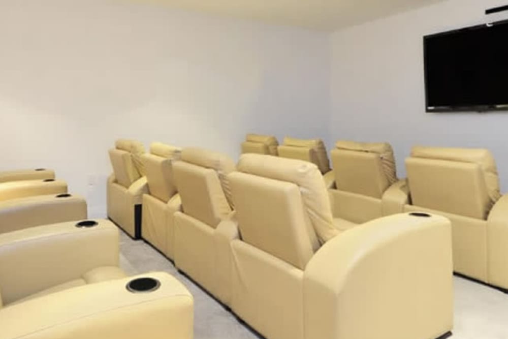 Theater room at Monarch at Ridge Hill in Yonkers, New York