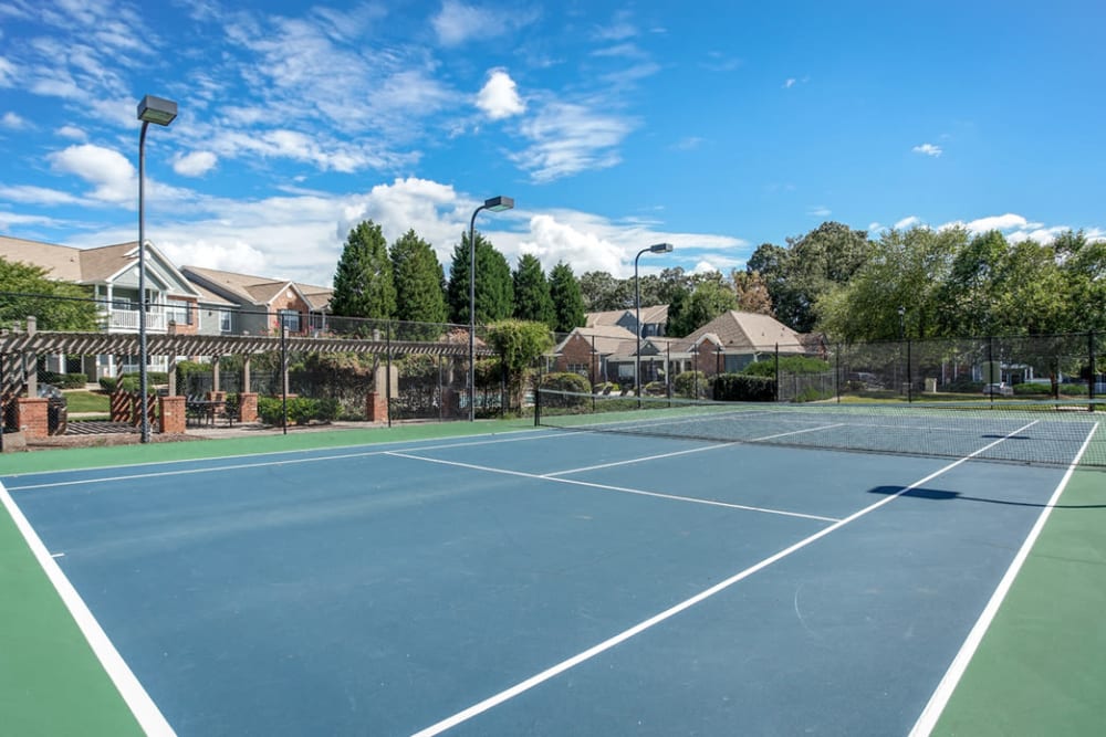 Community tennis courts at Eastwood Village in Stockbridge, Georgia