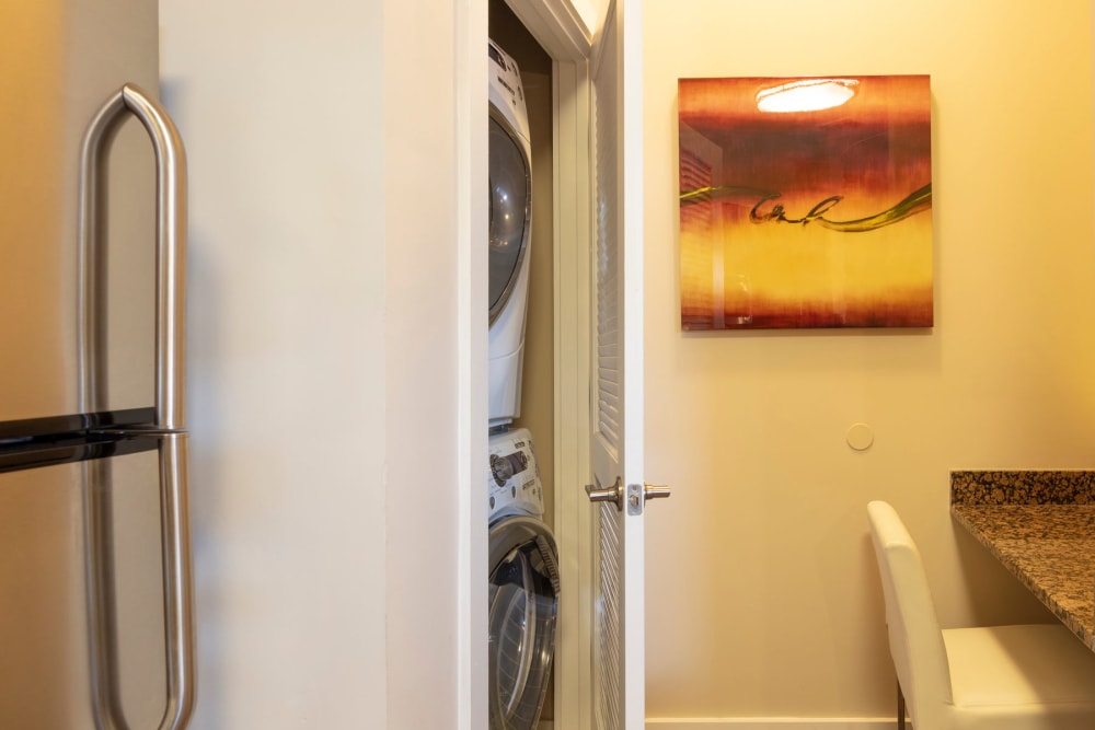 Onsite washers and dryers for residents at Palette at Arts District in Hyattsville, Maryland