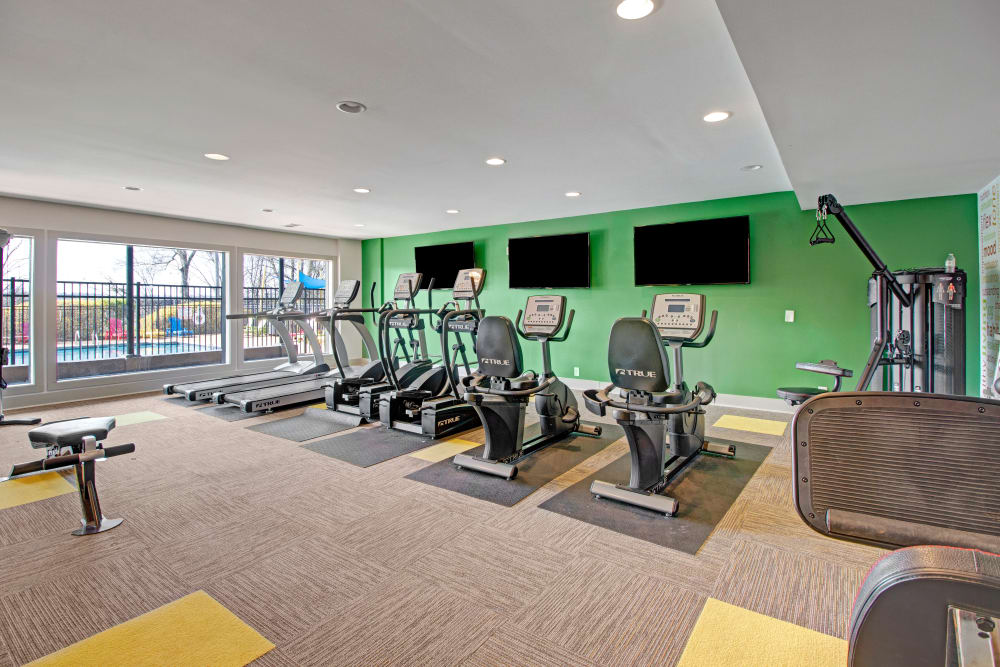 Exercise equipment at The Highland on Briley in Nashville, Tennessee