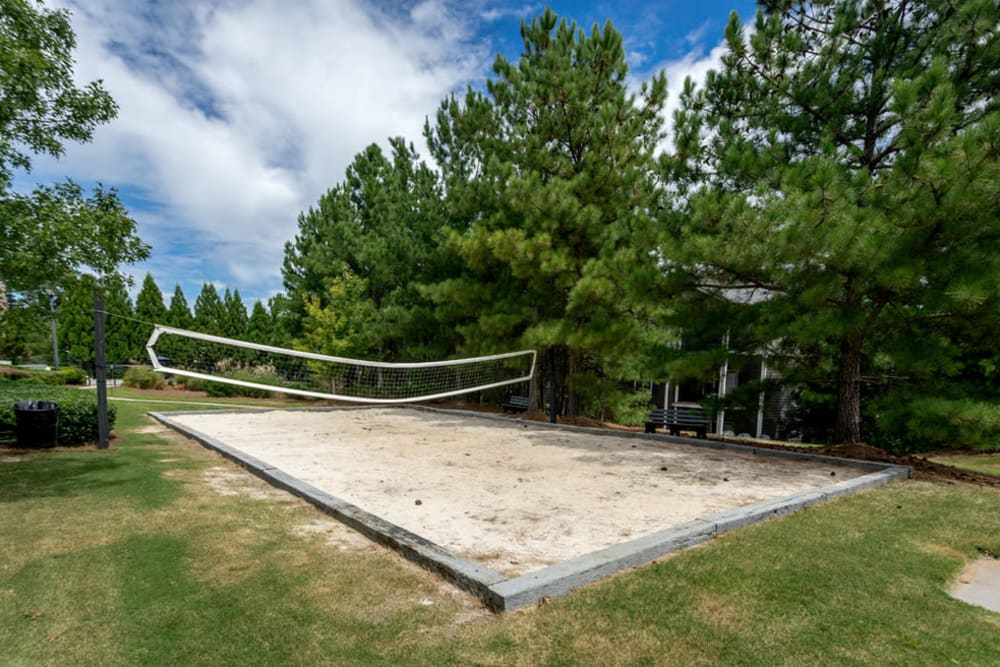 Volleyball courts outside at Meadow Springs in College Park, Georgia
