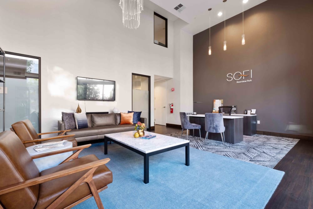 Leasing office of Sofi Riverview Park