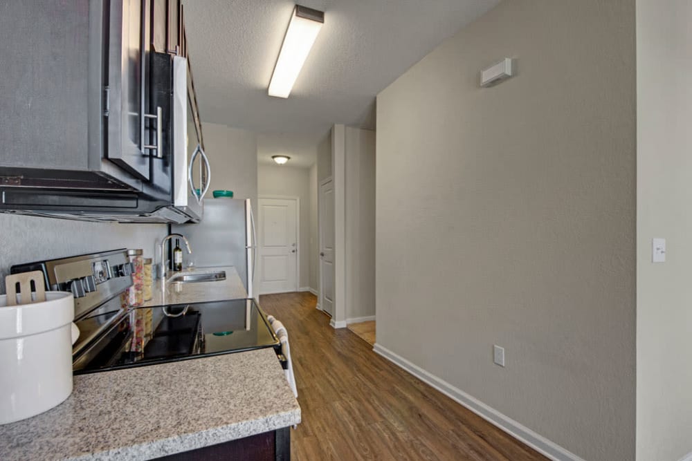 Spacious kitchen at Linden on the GreeneWay in Orlando, Florida