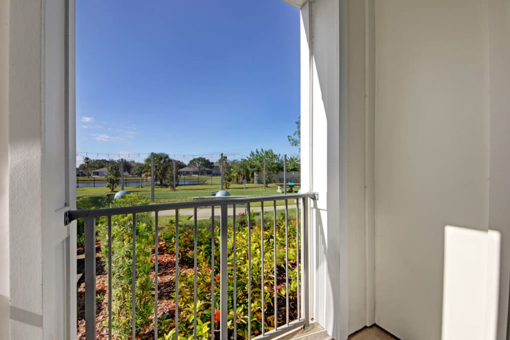 View from an apartment balcony at Linden on the GreeneWay in Orlando, Florida