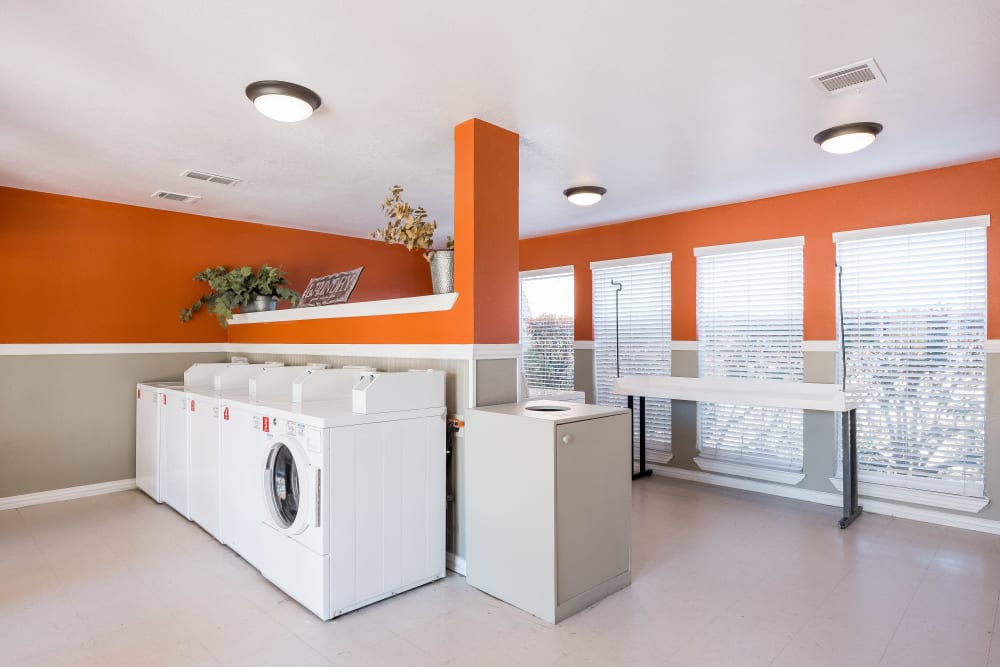 On-site laundry for residents at The Fairway Apartments in Plano, Texas