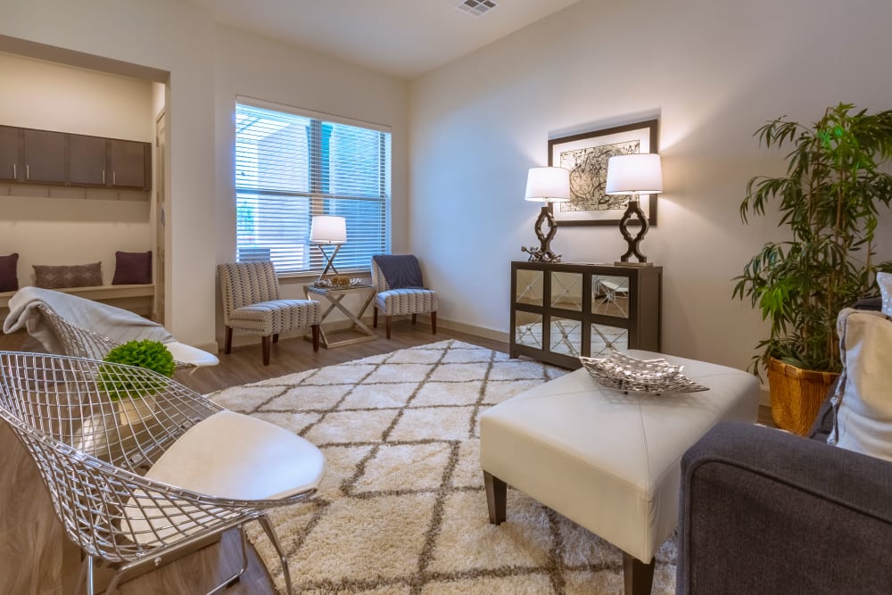 Living room at The Luxe at Cedar Hill in Cedar Hill, Texas