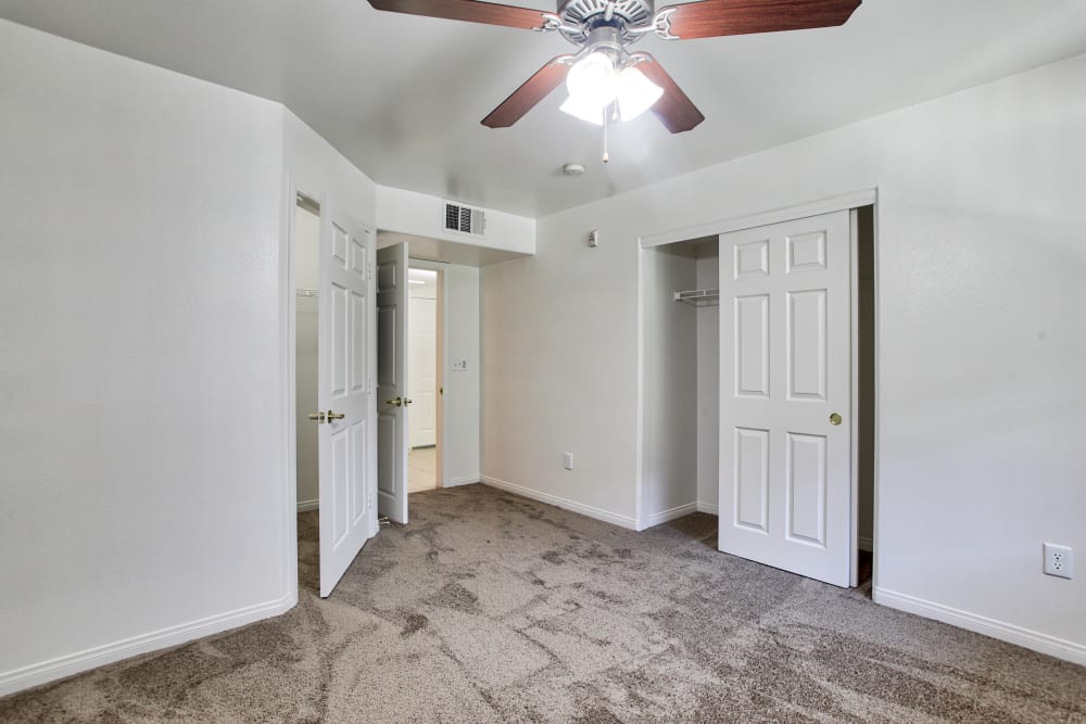 Bedroom with closets at  Sonoma Palms Apartments in Las Vegas, NV
