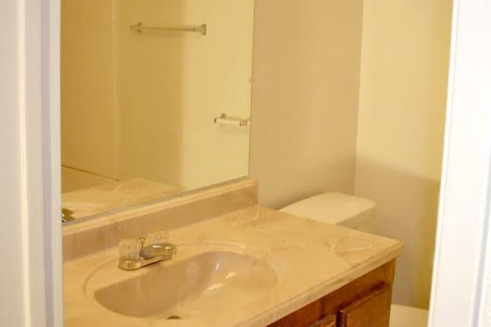 Bathroom at El Potrero Apartments in Bakersfield, California