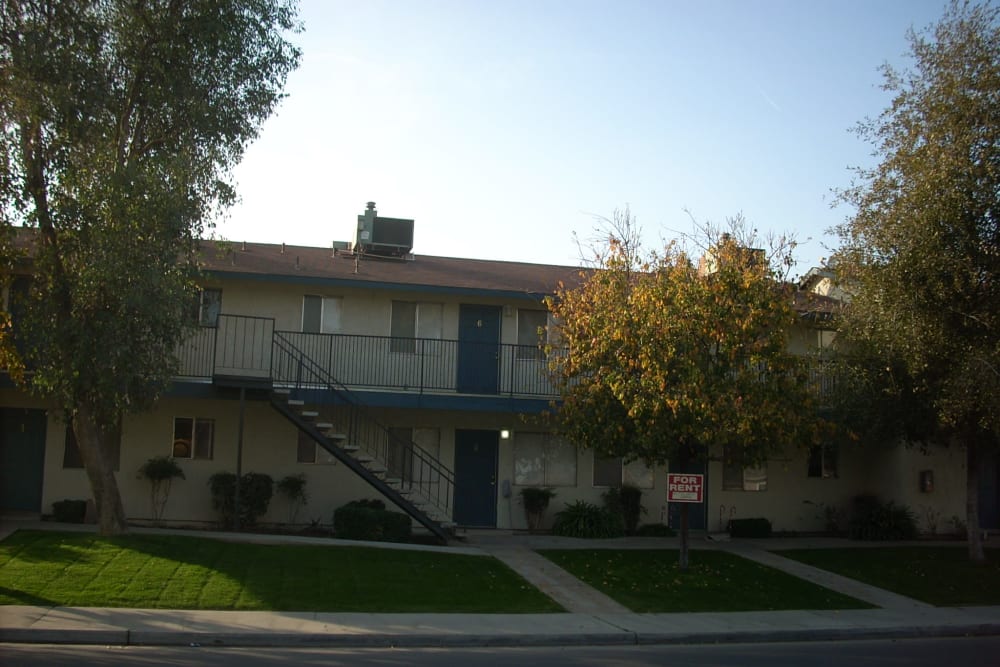 Far away view of El Potrero Apartments in Bakersfield, California