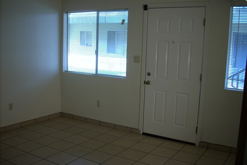 Entry room at El Potrero Apartments in Bakersfield, California