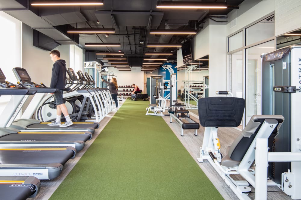 Fitness center for residents at evolve on Main in Pullman, Washington