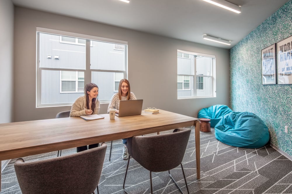 Study room at evolve on Main in Pullman, Washington