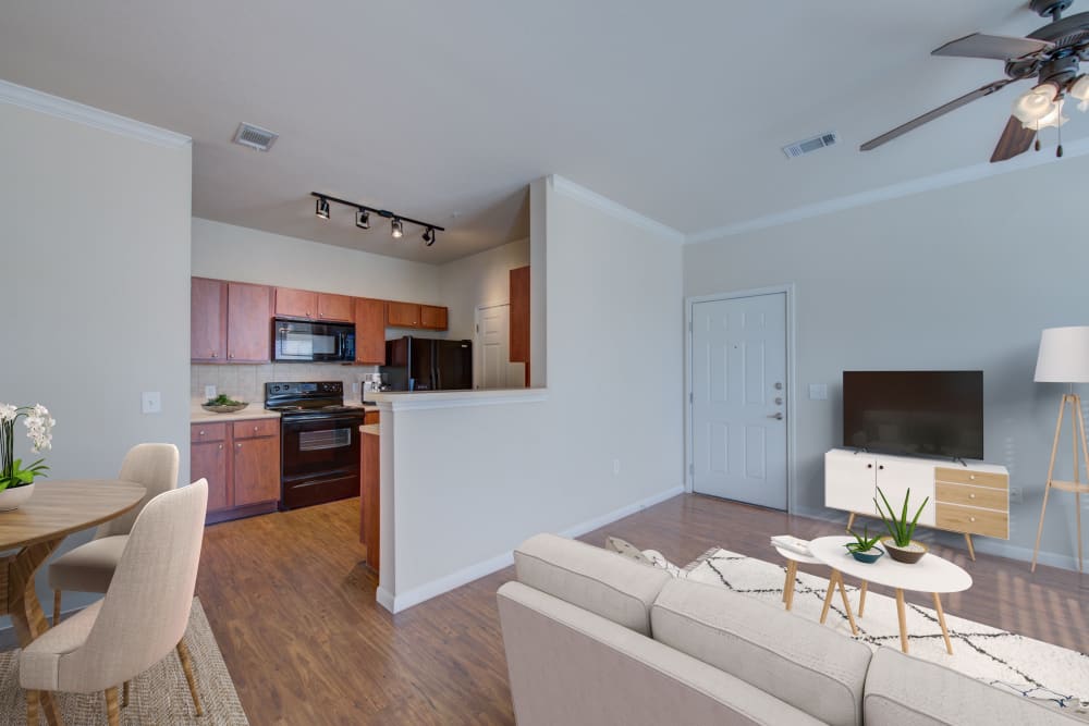 Spacious open floor plan at Ingleside Apartments in North Charleston, South Carolina