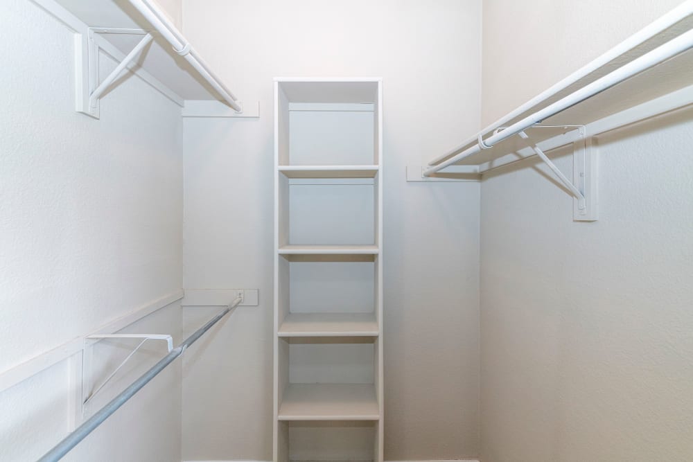 Large walk-in closet at The Lyndon in Irving, Texas