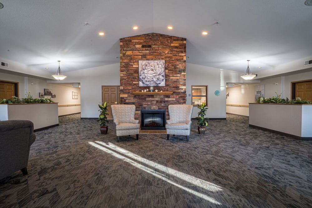 Large lounge with lots of space at Traditions of Owatonna in Owatonna, Minnesota