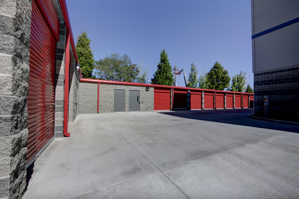 Drive-up access storage units at Trojan Storage of Portland Alberta in Portland, Oregon